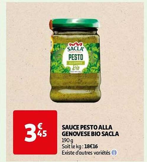 sauce pesto alla genovese bio sacla