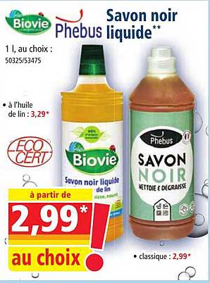 Savon Noir Liquide Biovie, Phebus