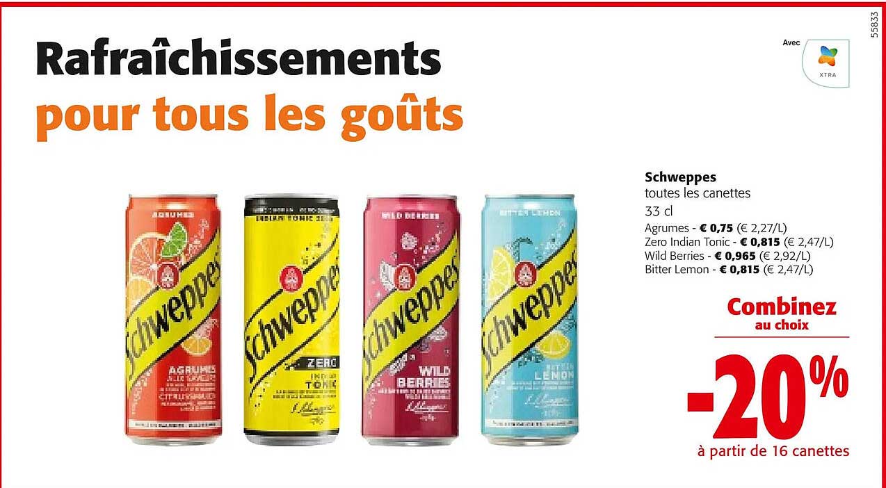 schweppes toutes les canettes