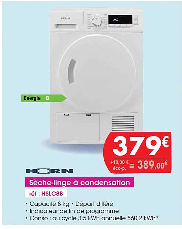 sèche-linge à condensation horn