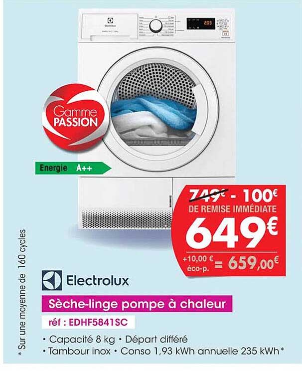 sèche-linge pompe à chaleur electrolux