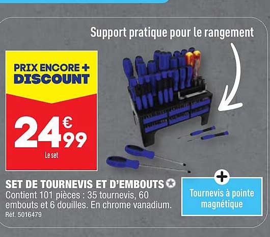 set de tournevis et d'embouts