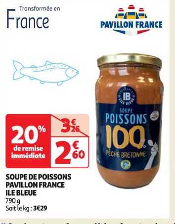 soupe de poissons pavillon france île bleue