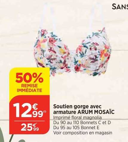 soutien gorge avec armature arum mosaïc