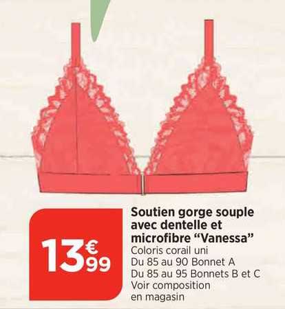 soutien gorge souple avec dentelle et microfibre "vanessa"