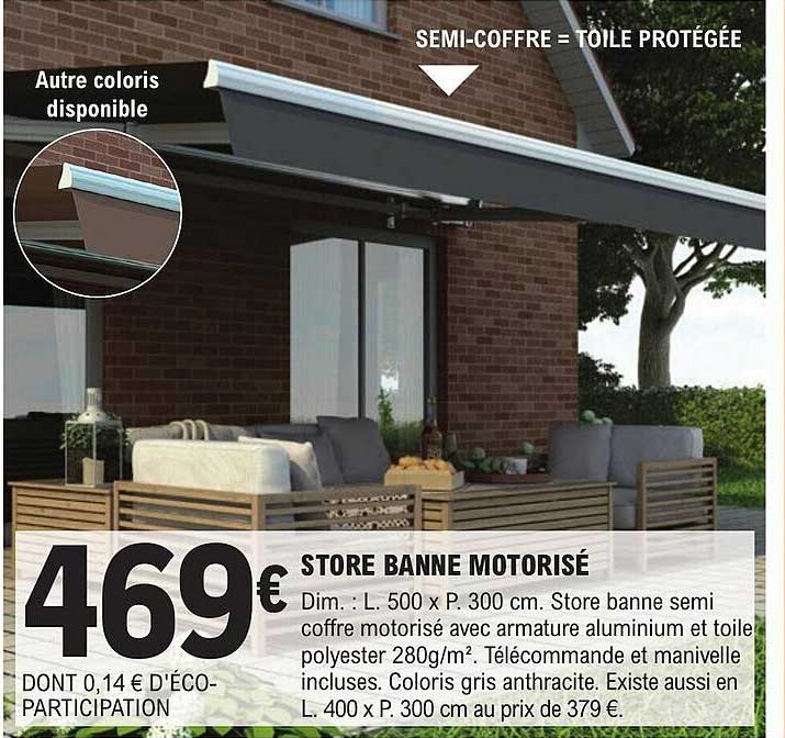 store banne motorisé