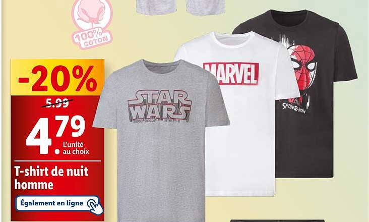 t-shirt de nuit homme