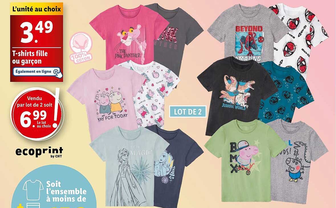 t-shirts fille ou garçon