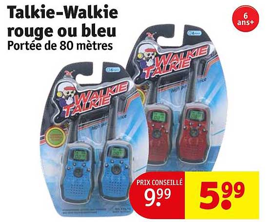 talkie-walkie rouge ou bleu