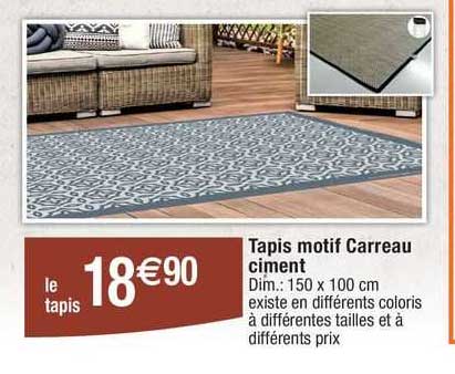 tapis motif carreau ciment