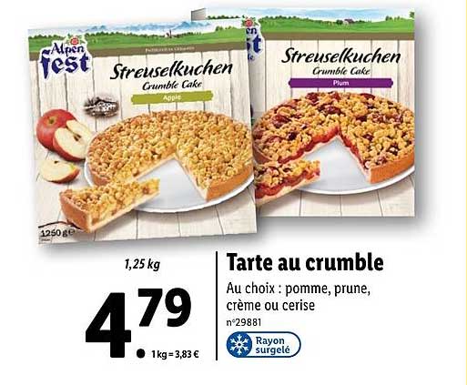 tarte au crumble alpen fest
