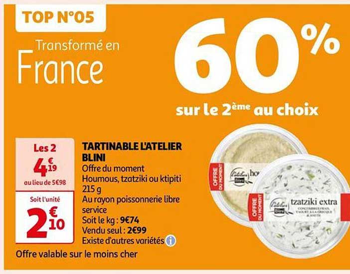 tartinable l'atelier blini