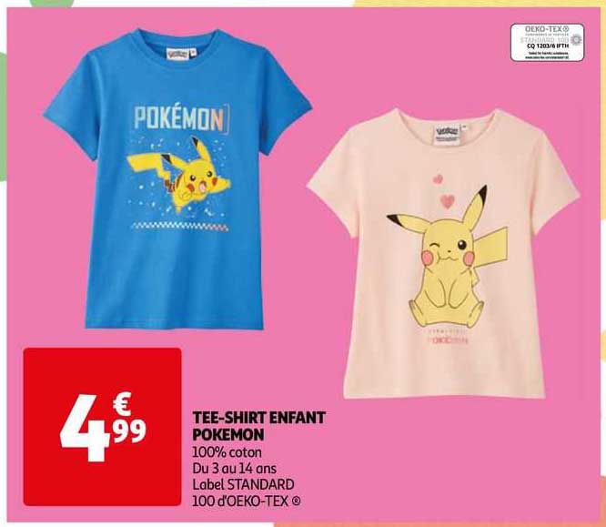 tee-shirt enfant pokémon