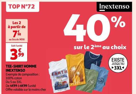 tee-shirt homme inextenso