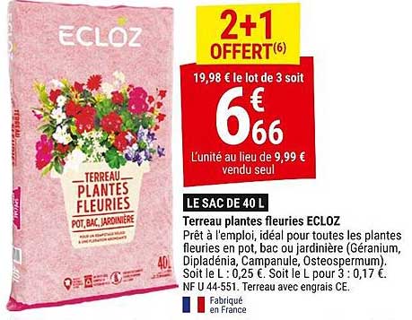 terreau plantes fleuries ecloz