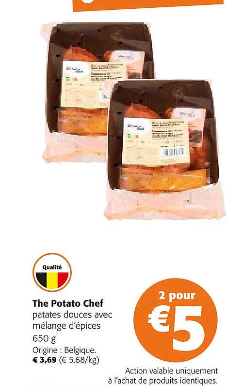 the potato chef patates douces avec mélange d'épices