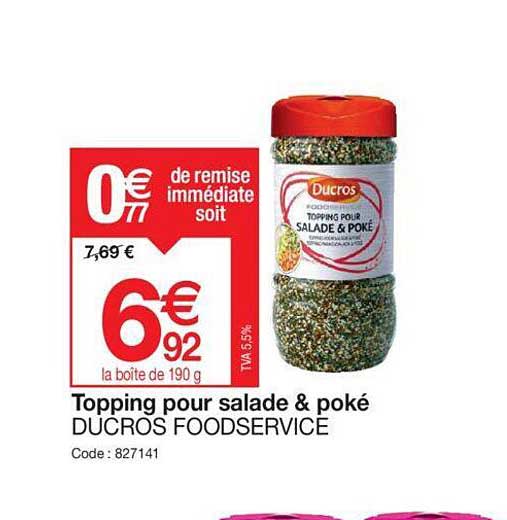 topping pour salade & poké ducros foodservice