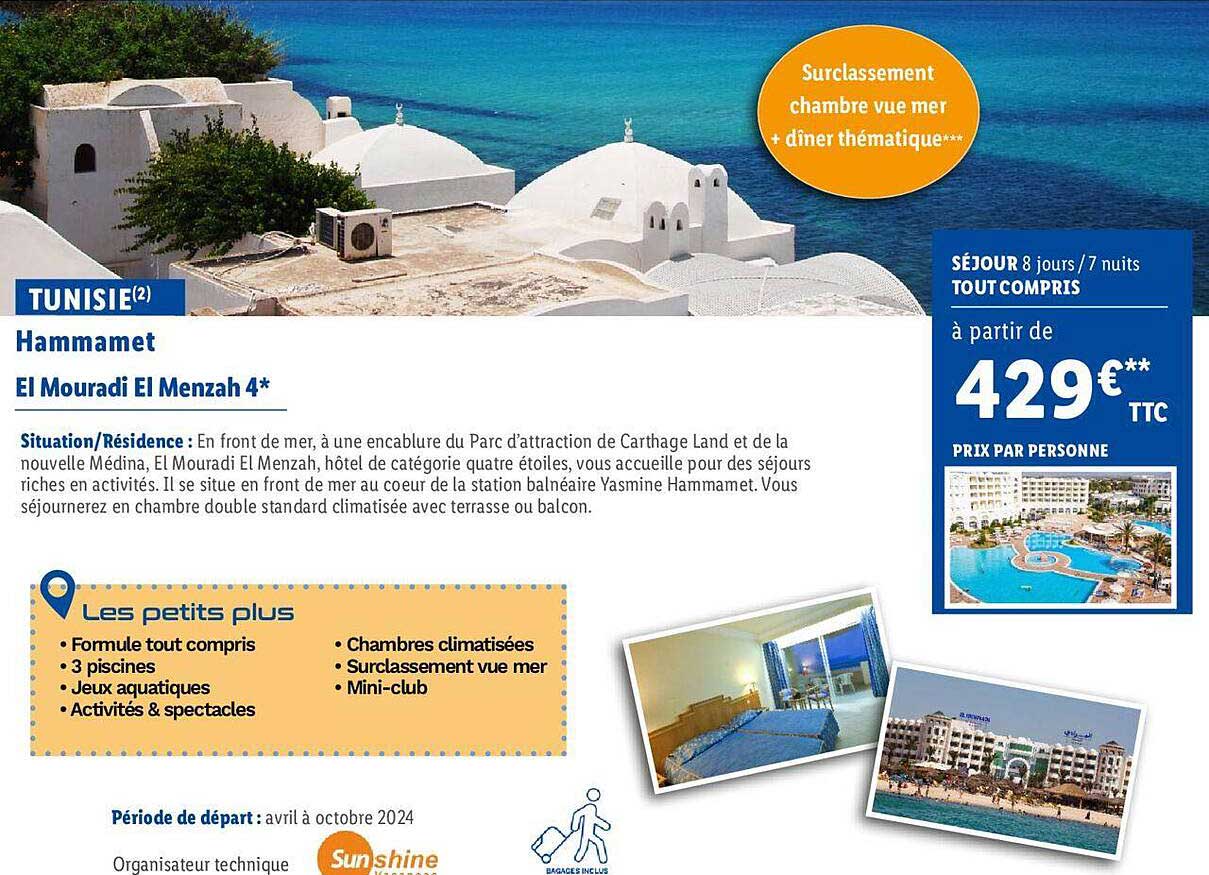 tunisie hammamet : el mouradi el menzah 4*