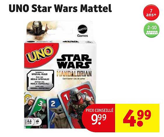 uno star wars mattel