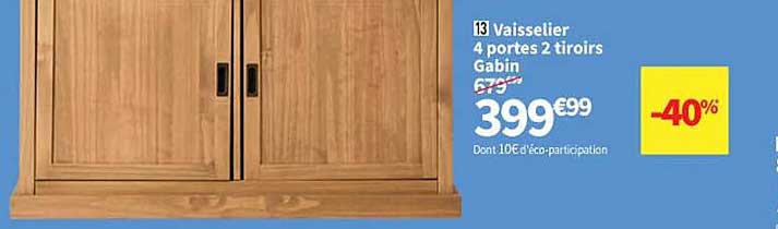 vaisselier 4 portes 2 tiroirs gabin
