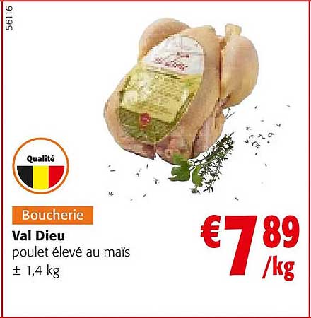 val dieu poulet élevé au maïs
