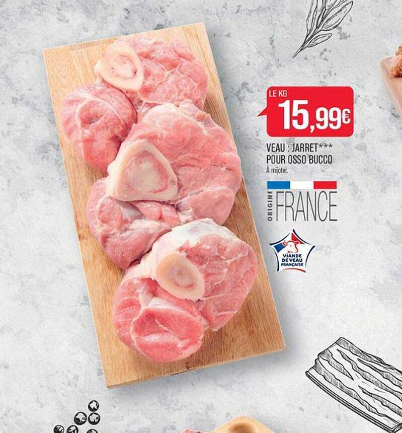 veau : jarret pour osso bucco