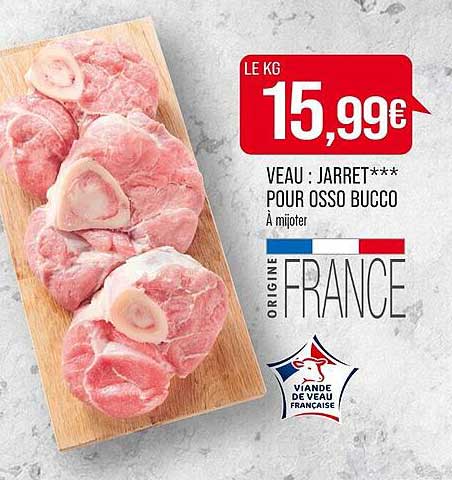 veau : jarret pour osso bucco