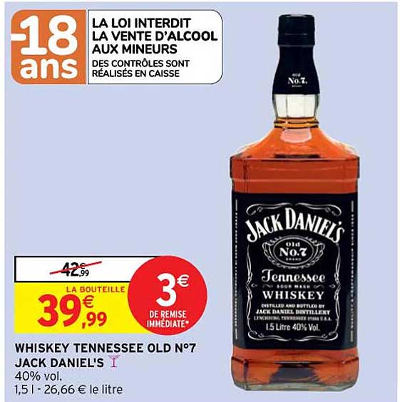 whiskey tennessee old n°7 jack daniel's