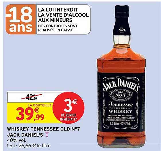 whiskey tennessee old n°7 jack daniel's