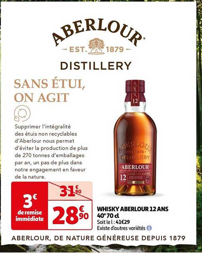 whisky aberlour 12 ans 40° 70 cl