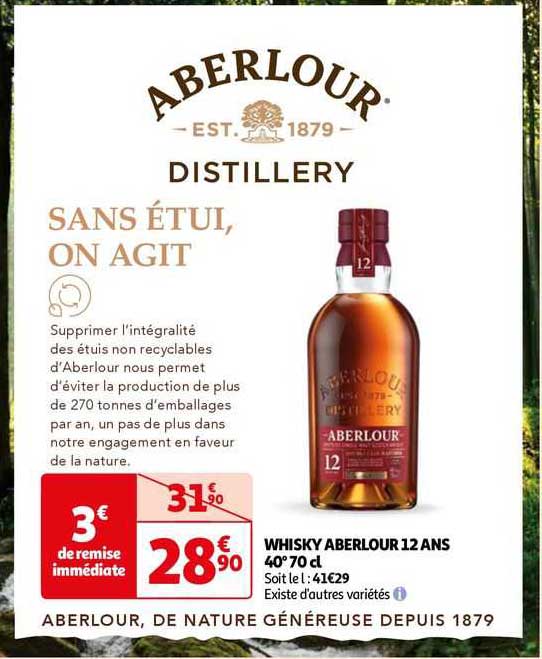 whisky aberlour 12 ans 40° 70 cl