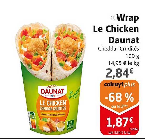 wrap le chicken daunat