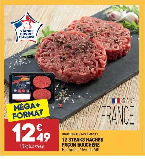 12 Steaks Hachés Façon Bouchère
