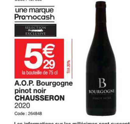 a.o.p. bourgogne pinot noir chausseron