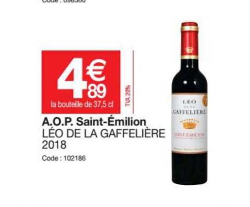a.o.p. saint-émilion léo de la gaffelière 2018