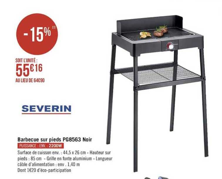 Barbecue Sur Pieds Pg8563 Noir Severin
