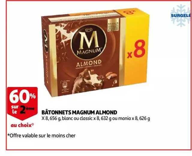 bâtonnets magnum almond