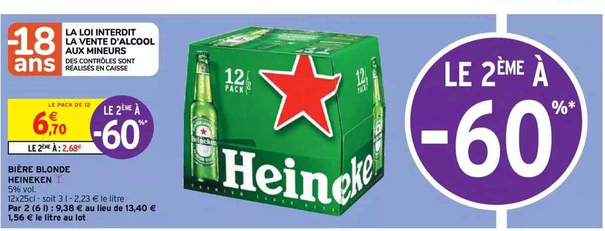 Bière Blonde Heineken