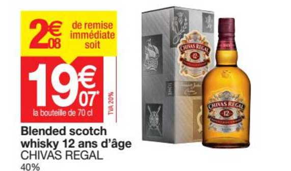 blended scotch whisky 12 ans d'âge chivas regal
