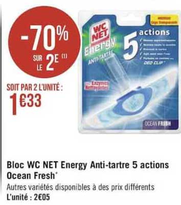 bloc wc net energy anti-artre 5 actions ocean fresh
