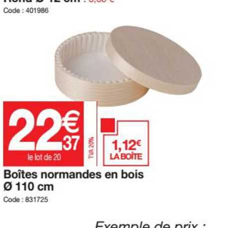 boîtes normandes en bois 110 cm
