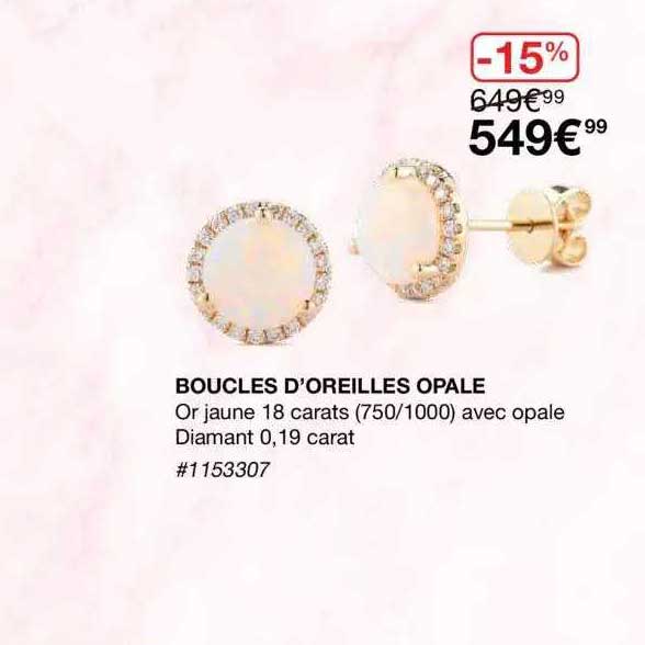 boucles d'oreilles opale