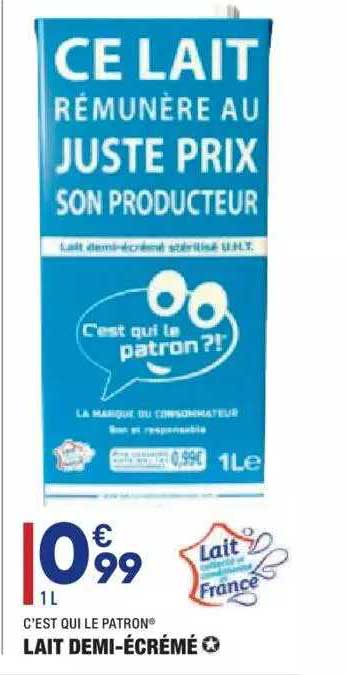 c'est qui le patron lait demi-ecreme