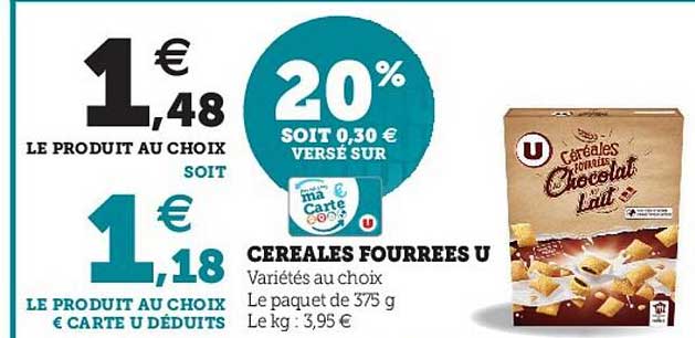 Céréales Fourrées U