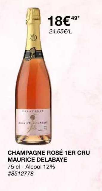 champagne rosé 1er cru maurice delabaye