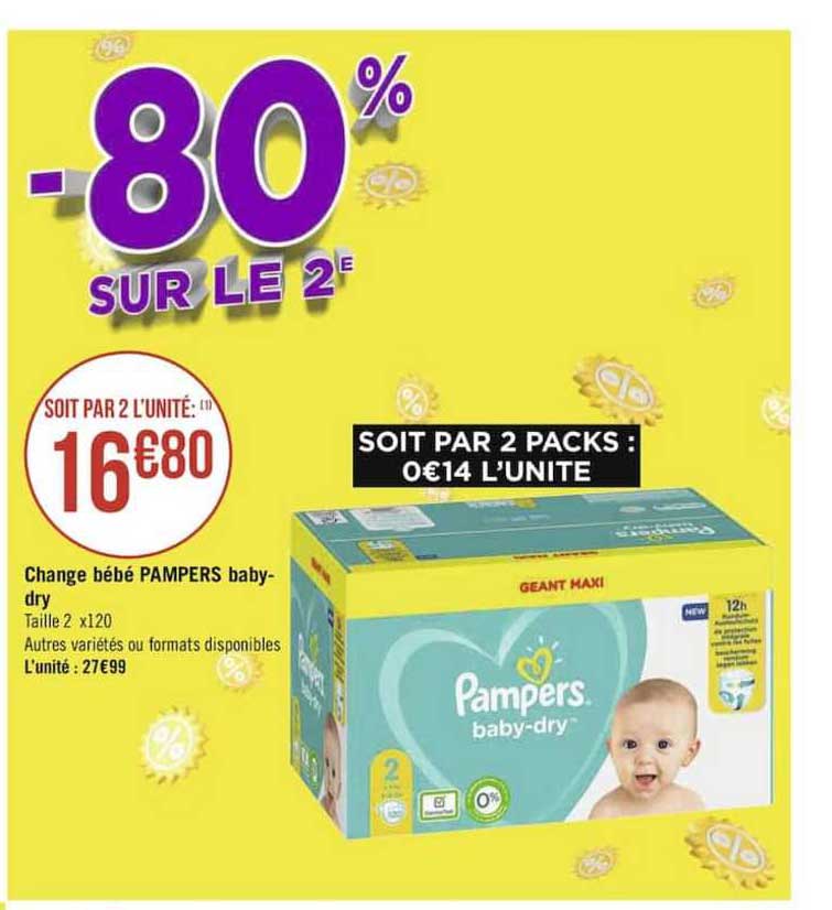 change bébé pampers baby-dry