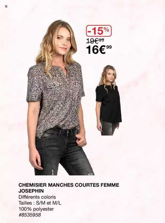 chemisier manches courtes femme josephin