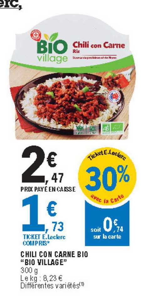 chili con carne bio "bio village"