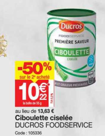 ciboulette ciselée ducros foodservice