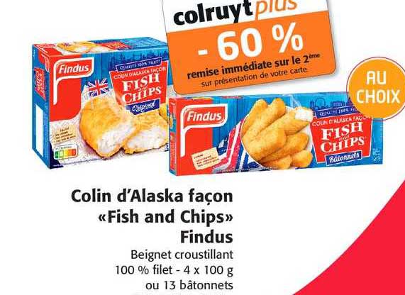 colin d'alaska façon «fish and chips» findus